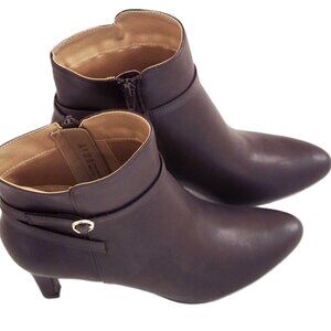 Lifestride Guild Dark Chocolate Ankle Boots Heel Height 2-3/4" Womens SZ 8 New